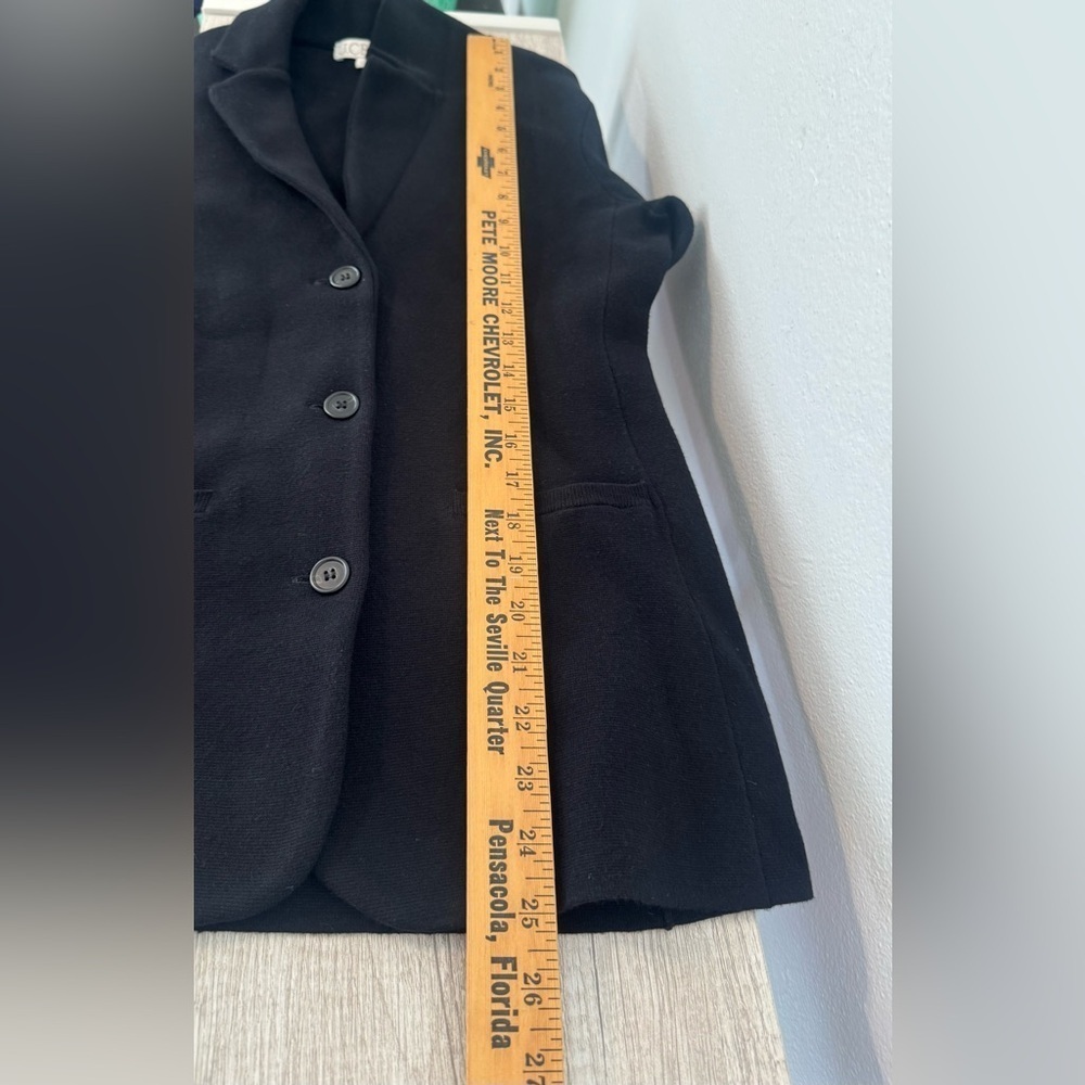 J. Crew Waisted Stretch Sweater Blazer Black Classic Chic Office Comfy Size XS - Picture 5 of 10